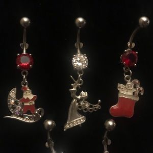 New Christmas Themes Belly Ring Set